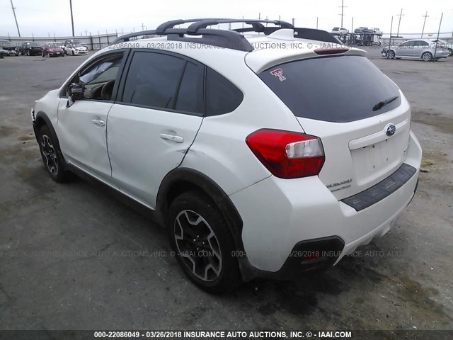 JF2GPANC6G8332721 - 2016 SUBARU CROSSTREK LIMITED WHITE photo 3