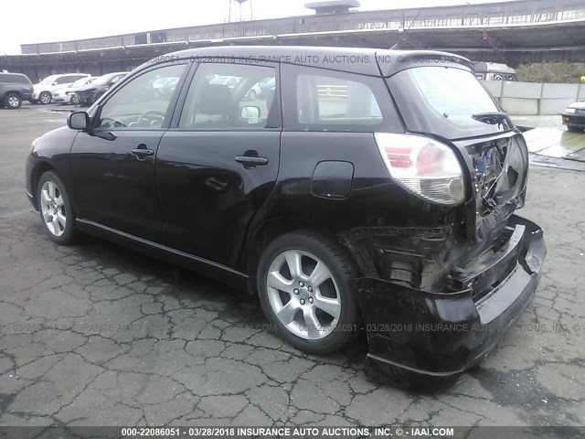 2T1KR32E55C431441 - 2005 TOYOTA COROLLA MATRIX XR BLACK photo 3