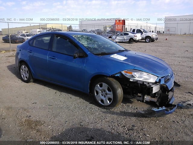 1C3CDFAAXFD410869 - 2015 DODGE DART SE BLUE photo 1