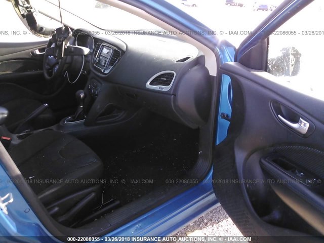 1C3CDFAAXFD410869 - 2015 DODGE DART SE BLUE photo 5