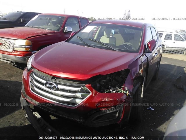 5XYZTDLB1GG362247 - 2016 HYUNDAI SANTA FE SPORT  RED photo 2