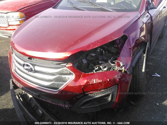 5XYZTDLB1GG362247 - 2016 HYUNDAI SANTA FE SPORT  RED photo 6