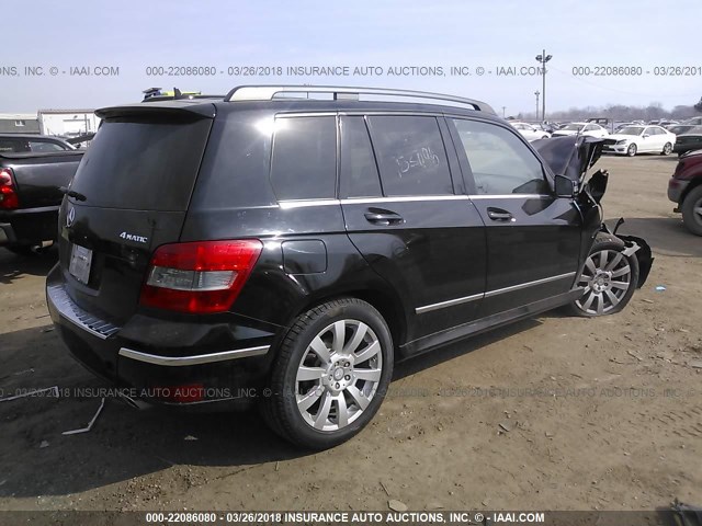 WDCGG8HB1CF831338 - 2012 MERCEDES-BENZ GLK 350 4MATIC BLACK photo 4