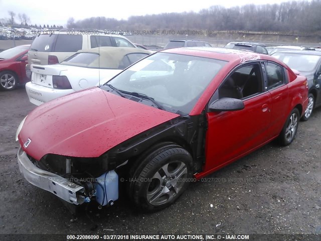 1G8AW12F35Z164382 - 2005 SATURN ION LEVEL 3 RED photo 2