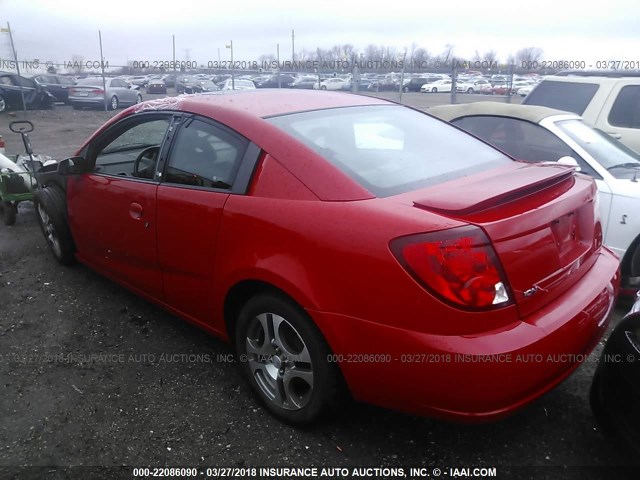 1G8AW12F35Z164382 - 2005 SATURN ION LEVEL 3 RED photo 3