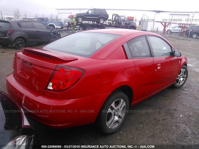 1G8AW12F35Z164382 - 2005 SATURN ION LEVEL 3 RED photo 4