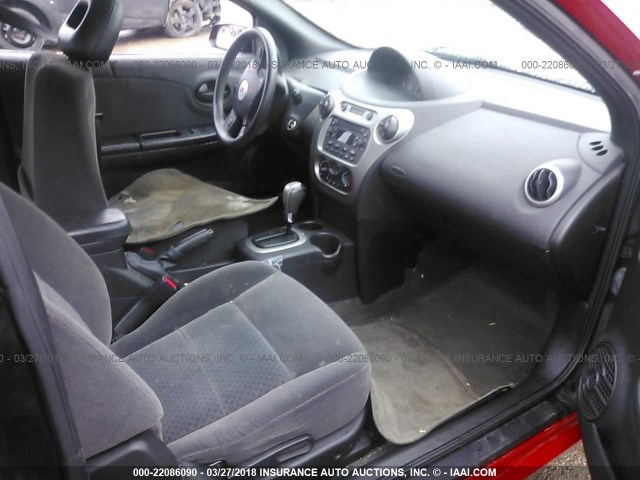 1G8AW12F35Z164382 - 2005 SATURN ION LEVEL 3 RED photo 5