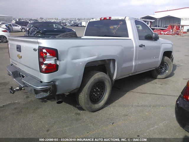 1GCNCPEC5EZ344290 - 2014 CHEVROLET SILVERADO C1500 SILVER photo 4