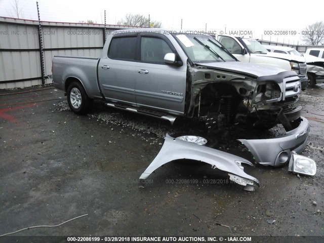 5TBDT44186S552881 - 2006 TOYOTA TUNDRA DOUBLE CAB SR5 SILVER photo 1