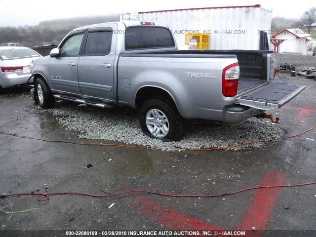 5TBDT44186S552881 - 2006 TOYOTA TUNDRA DOUBLE CAB SR5 SILVER photo 3