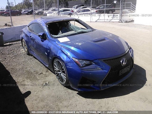 JTHHP5BC0F5004451 - 2015 LEXUS RC-F BLUE photo 1