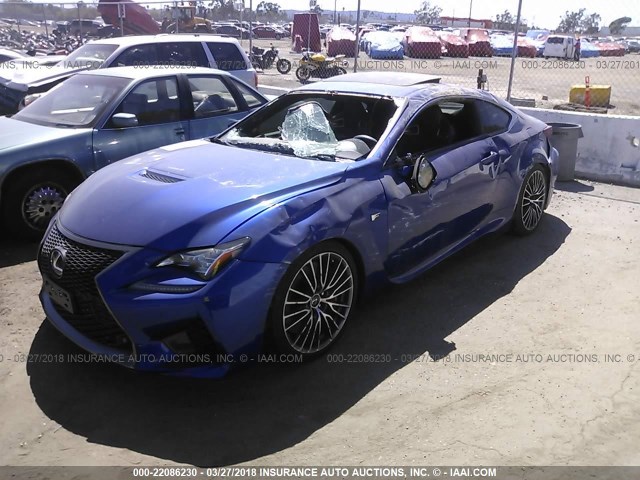 JTHHP5BC0F5004451 - 2015 LEXUS RC-F BLUE photo 2