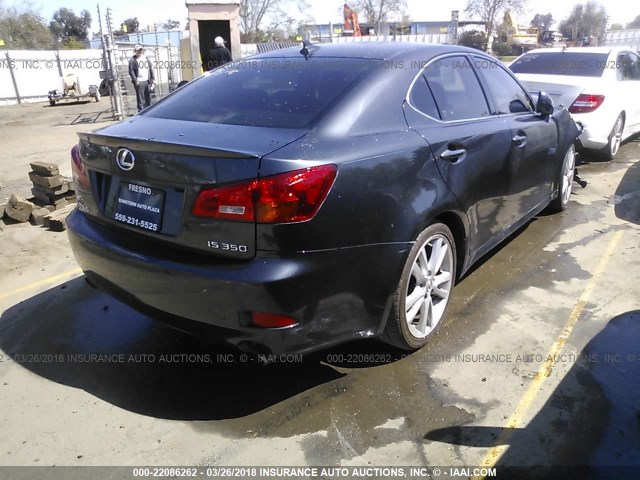 JTHBE262175013091 - 2007 LEXUS IS 350 GRAY photo 4