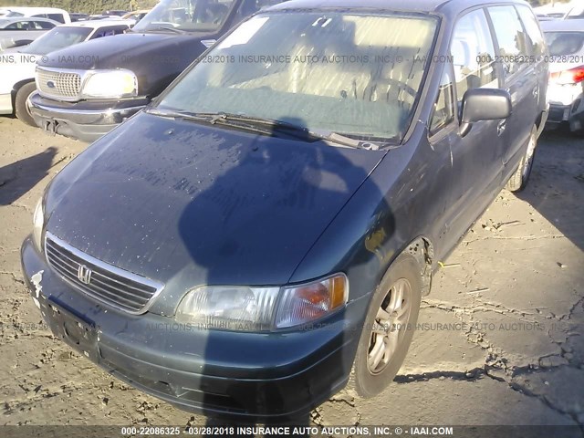 JHMRA1865VC010322 - 1997 HONDA ODYSSEY LX GREEN photo 2