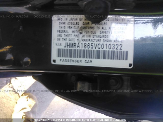 JHMRA1865VC010322 - 1997 HONDA ODYSSEY LX GREEN photo 9