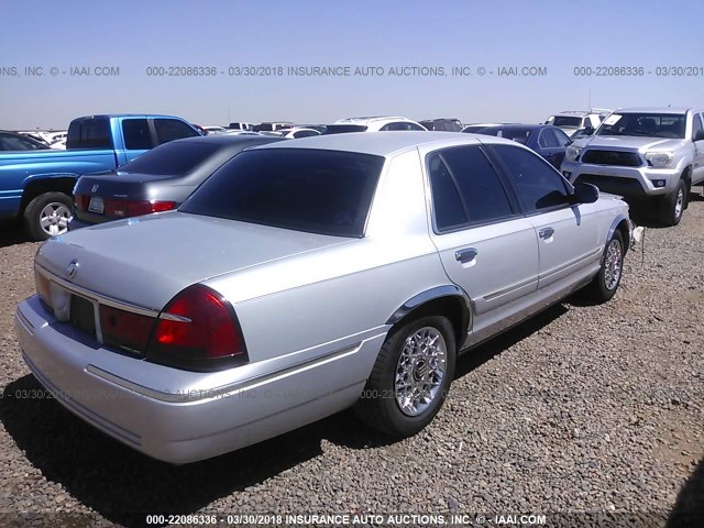 2MEFM74W1XX636569 - 1999 MERCURY GRAND MARQUIS GS SILVER photo 4