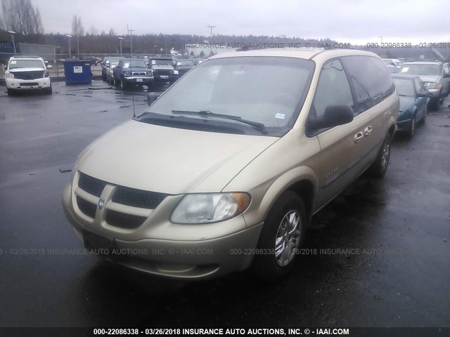 2B4GP44R71R133871 - 2001 DODGE GRAND CARAVAN SPORT GOLD photo 2