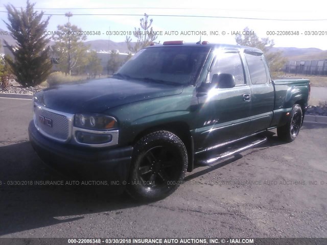 2GTFK69UX31241196 - 2003 GMC SIERRA K1500 DENALI GREEN photo 2