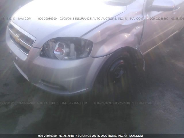 KL1TD56668B021596 - 2008 CHEVROLET AVEO LS SILVER photo 6