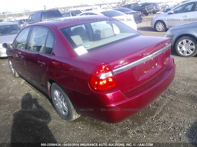 1G1ZS51F06F289560 - 2006 CHEVROLET MALIBU LS წითელი ფოტო 3