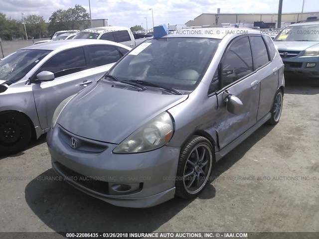 JHMGD38637S031849 - 2007 HONDA FIT S SILVER photo 6