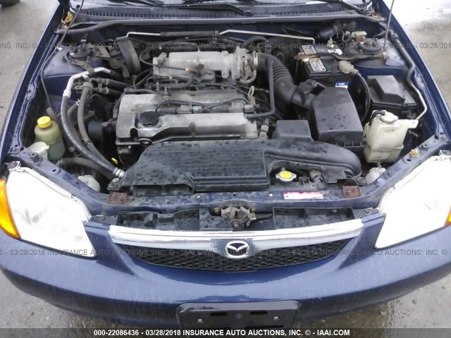 JM1BJ2223Y0298748 - 2000 MAZDA PROTEGE DX/LX BLUE photo 10