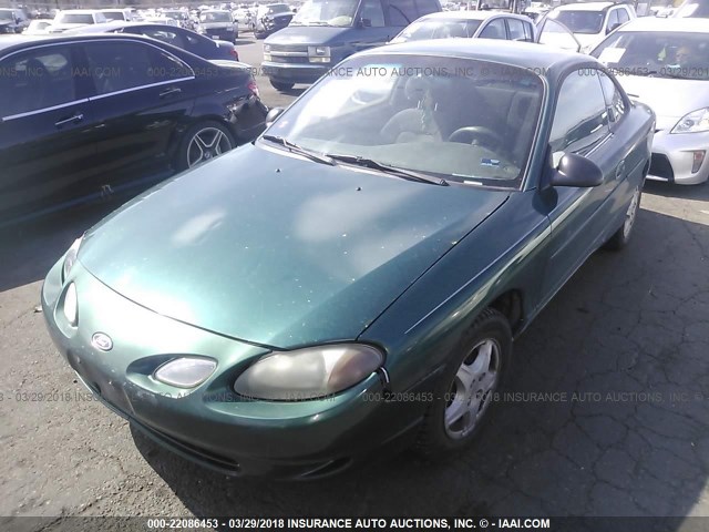 3FAKP1132YR153354 - 2000 FORD ESCORT ZX2 GREEN photo 2