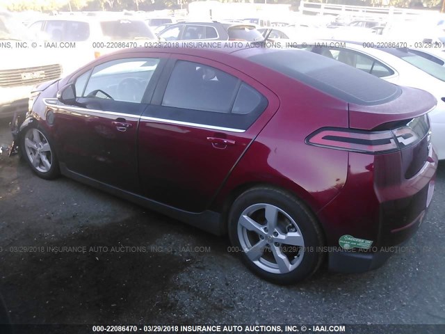 1G1RG6E44EU158139 - 2014 CHEVROLET VOLT RED photo 3