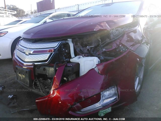 1G1RG6E44EU158139 - 2014 CHEVROLET VOLT RED photo 6