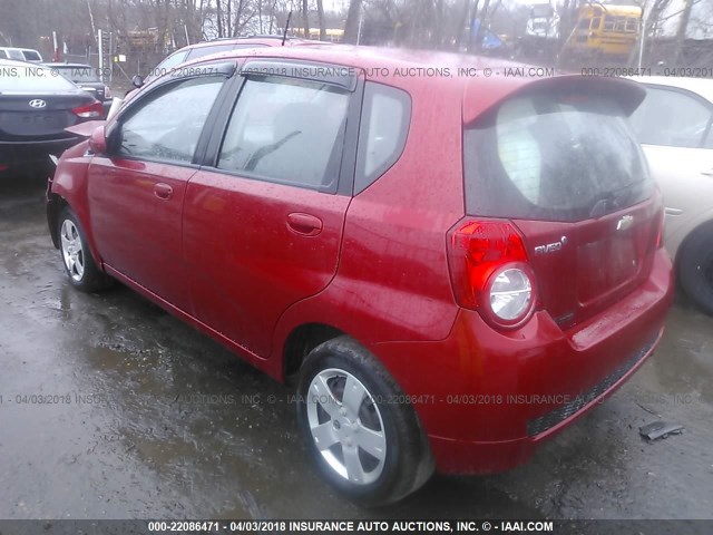 KL1TD6DE1AB047786 - 2010 CHEVROLET AVEO LS/LT RED photo 3