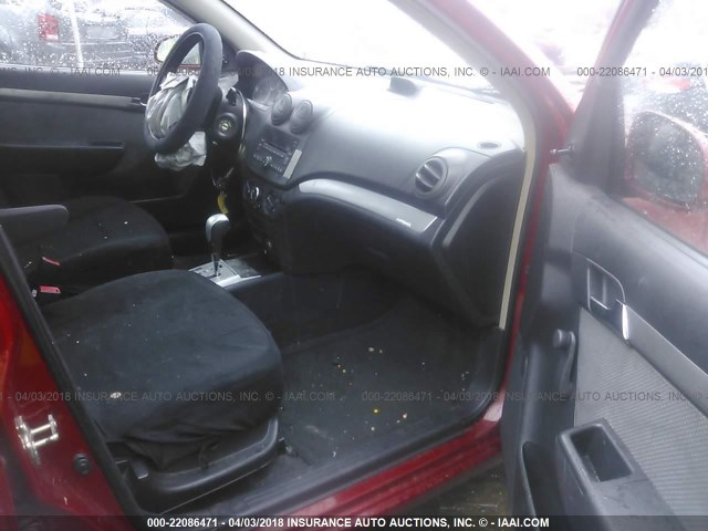 KL1TD6DE1AB047786 - 2010 CHEVROLET AVEO LS/LT 红色 照片 5