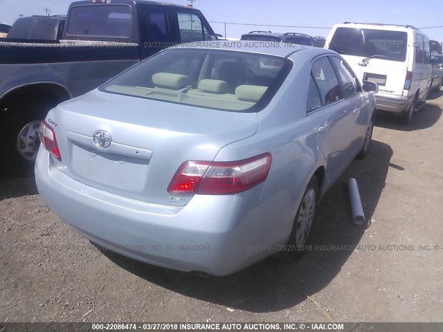 4T1BE46K47U529265 - 2007 TOYOTA CAMRY NEW GENERAT CE/LE/XLE/SE Light Blue photo 4