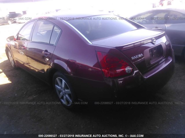 1N4BA41E05C818640 - 2005 NISSAN MAXIMA SE/SL RED photo 3