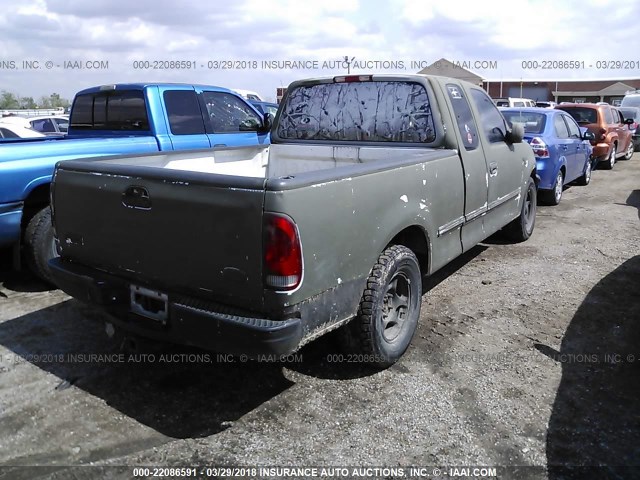 1FTZX1760WKB87210 - 1998 FORD F150 GREEN photo 4