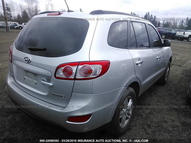 5XYZGDAB3BG066923 - 2011 HYUNDAI SANTA FE GLS SILVER photo 4