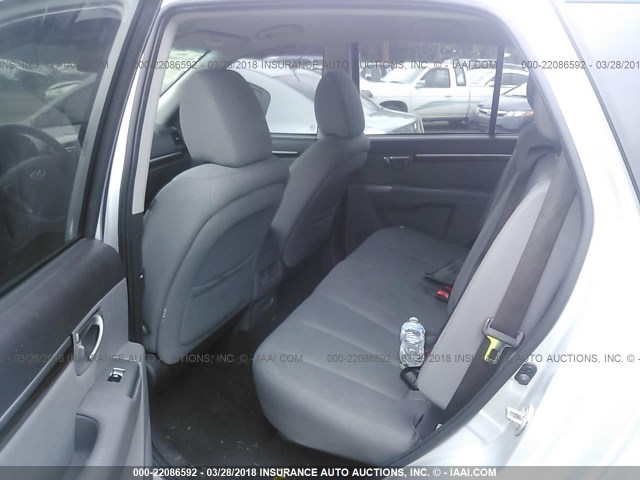 5XYZGDAB3BG066923 - 2011 HYUNDAI SANTA FE GLS SILVER photo 8