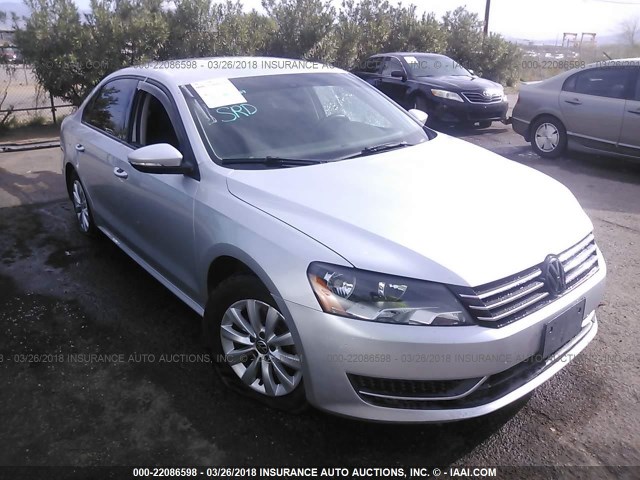 1VWAP7A32CC054675 - 2012 VOLKSWAGEN PASSAT S SILVER photo 1