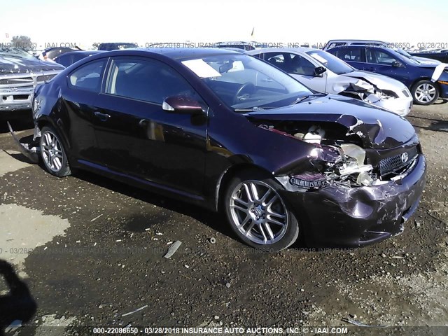 JTKDE167180244838 - 2008 TOYOTA SCION TC BURGUNDY photo 1