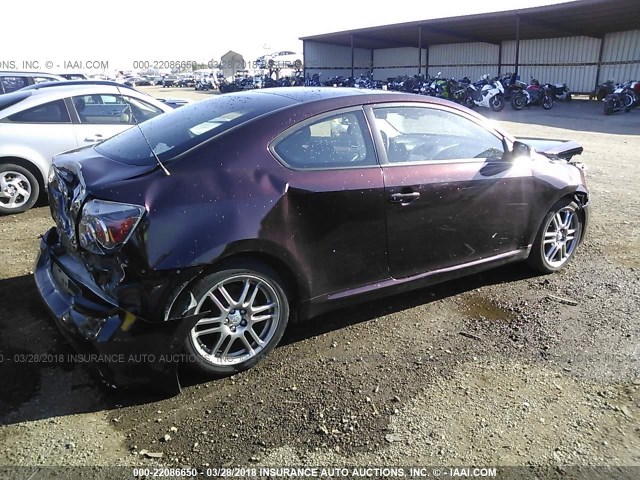 JTKDE167180244838 - 2008 TOYOTA SCION TC 勃艮第红 照片 4