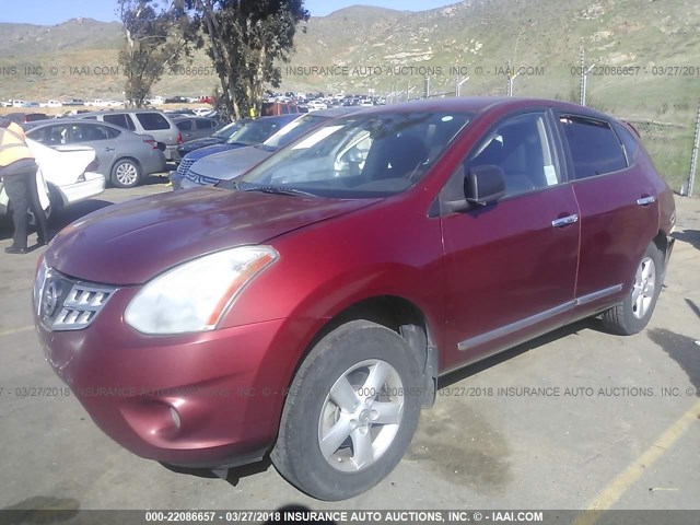 JN8AS5MT5CW280942 - 2012 NISSAN ROGUE S/SV RED photo 2