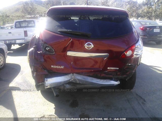 JN8AS5MT5CW280942 - 2012 NISSAN ROGUE S/SV RED photo 6