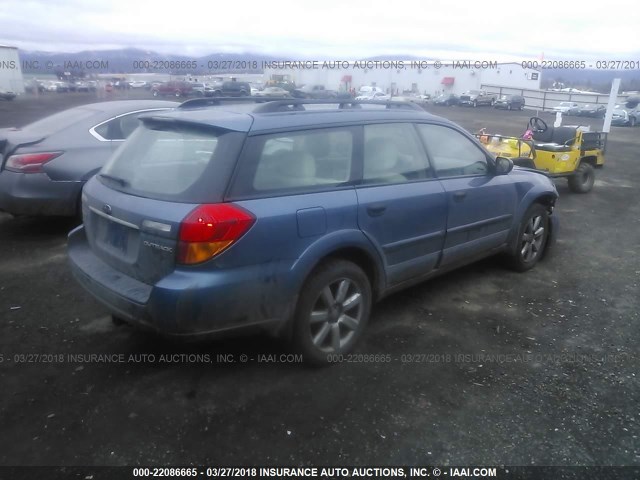 4S4BP61C367325284 - 2006 SUBARU LEGACY OUTBACK 2.5I BLUE photo 4