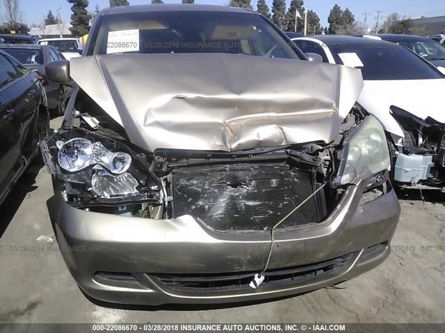5FNRL38656B455042 - 2006 HONDA ODYSSEY EXL ოქროსფერი ფოტო 6