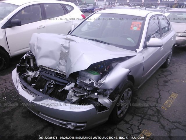 KMHDN46D85U036888 - 2005 HYUNDAI ELANTRA GLS/GT SILVER photo 2