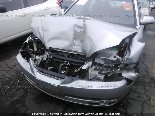 KMHDN46D85U036888 - 2005 HYUNDAI ELANTRA GLS/GT SILVER photo 6