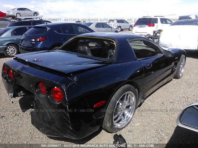 1G1YY12S045111987 - 2004 CHEVROLET CORVETTE Z06 BLACK photo 4