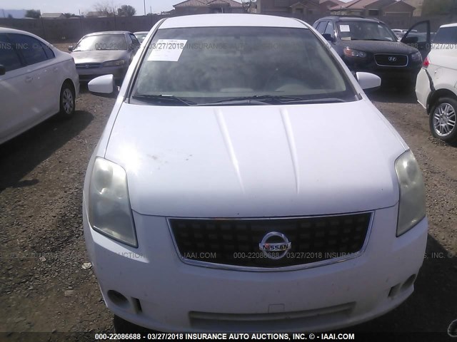 3N1AB61E29L698139 - 2009 NISSAN SENTRA 2.0/2.0S/2.0SL WHITE photo 6