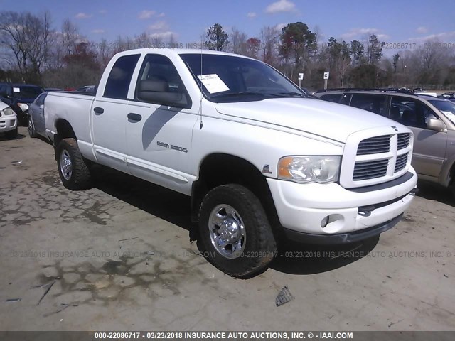 3D7KU28C14G106407 - 2004 DODGE RAM 2500 ST/SLT WHITE photo 1