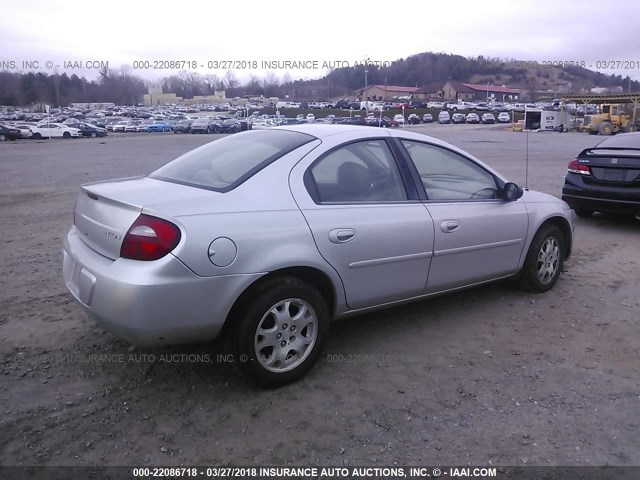 1B3ES56C15D155981 - 2005 DODGE NEON SXT SILVER photo 4