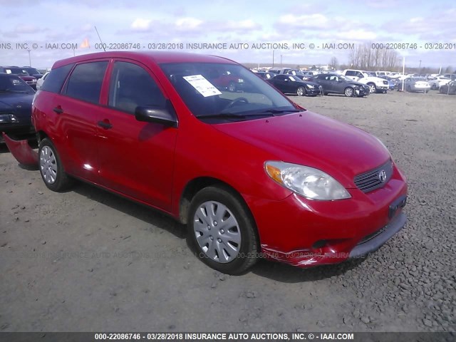 2T1KR32E78C686516 - 2008 TOYOTA COROLLA MATRIX XR RED photo 1